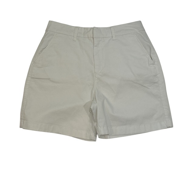 Anne‎ Klein Jeans white Shorts High Waist Cotton Blend Size 6 - Picture 1 of 4